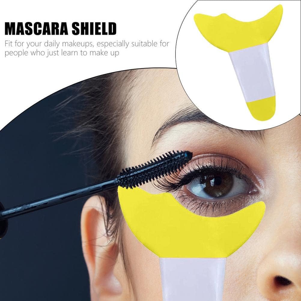 3 in 1 Multifunctional Eyelash Makeup Auxiliary Guard Tool, Applicator Guide Auxiliary Artifact Mascara Eyeliner Eye Shadow Painting Silicone Upper and Lower Bezel Tool (Pack of 1, White)