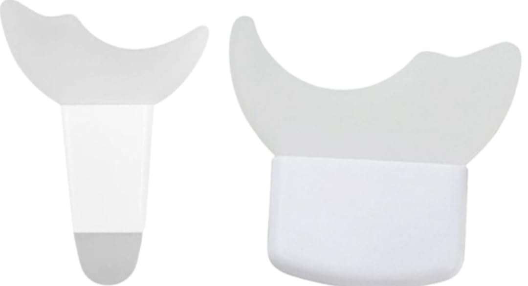 3 in 1 Multifunctional Eyelash Makeup Auxiliary Guard Tool, Applicator Guide Auxiliary Artifact Mascara Eyeliner Eye Shadow Painting Silicone Upper and Lower Bezel Tool (Pack of 1, White)