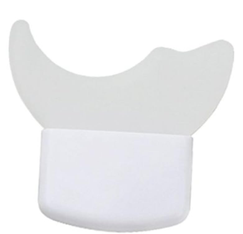 3 in 1 Multifunctional Eyelash Makeup Auxiliary Guard Tool, Applicator Guide Auxiliary Artifact Mascara Eyeliner Eye Shadow Painting Silicone Upper and Lower Bezel Tool (Pack of 1, White)