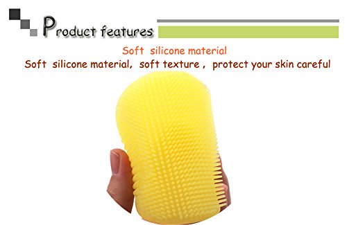 Gugzy® Facial Cleansing Pads, Soft Silicone Face Scrubbers Exfoliators Face Cleansing Tool, Perfect for Massage, Washing Pore Cleanser, Blackhead Removing, Exfoliating and Baby Shower (Pink + Blue)