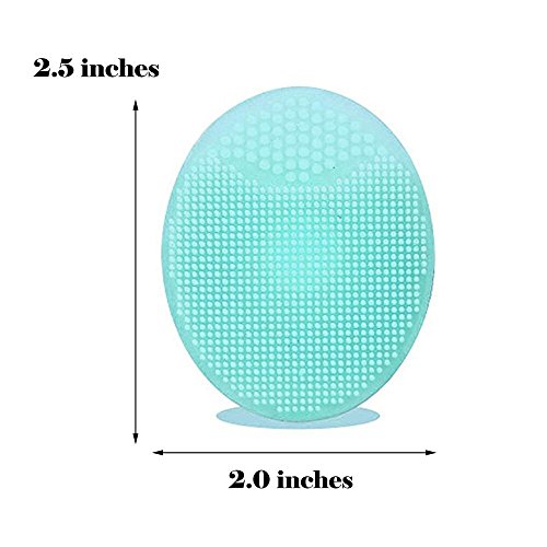 Gugzy® Facial Cleansing Pads, Soft Silicone Face Scrubbers Exfoliators Face Cleansing Tool, Perfect for Massage, Washing Pore Cleanser, Blackhead Removing, Exfoliating and Baby Shower (Pink + Blue)