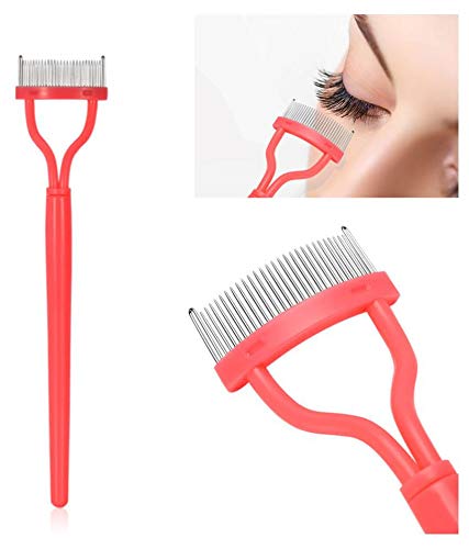 Gugzy® Professional Fashion Make up Steel Needle Mascara Guide Applicator Eyelash Comb Eyebrow Brush Curler Cosmetic Tool (Black)