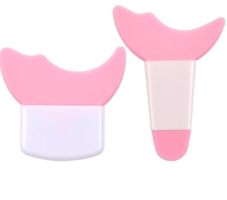 3 in 1 Multifunctional Eyelash Makeup Auxiliary Guard Tool, Applicator Guide Auxiliary Artifact Mascara Eyeliner Eye Shadow Painting Silicone Upper and Lower Bezel Tool (Pack of 1, White)