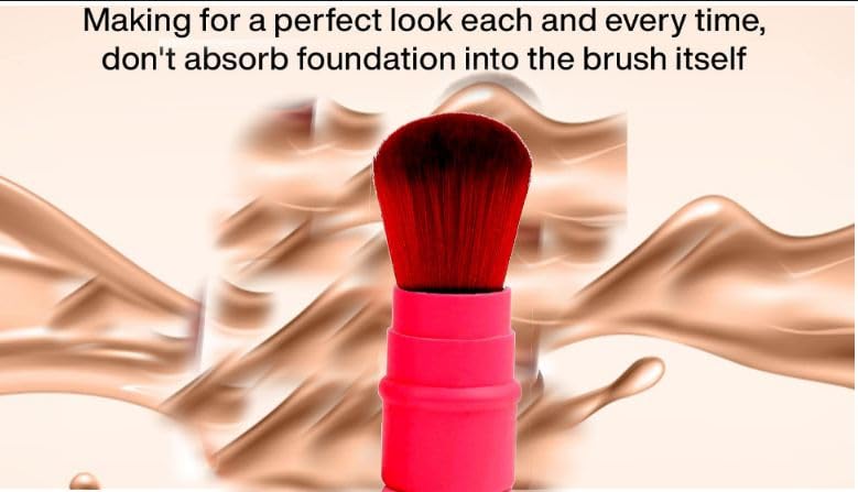 Gugzy Retractable Pro Beauty Kabuki Makeup Cosmetic Face Powder Foundation Blush Brush (Black)