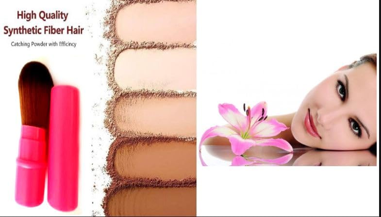 Gugzy Retractable Pro Beauty Kabuki Makeup Cosmetic Face Powder Foundation Blush Brush (Black)