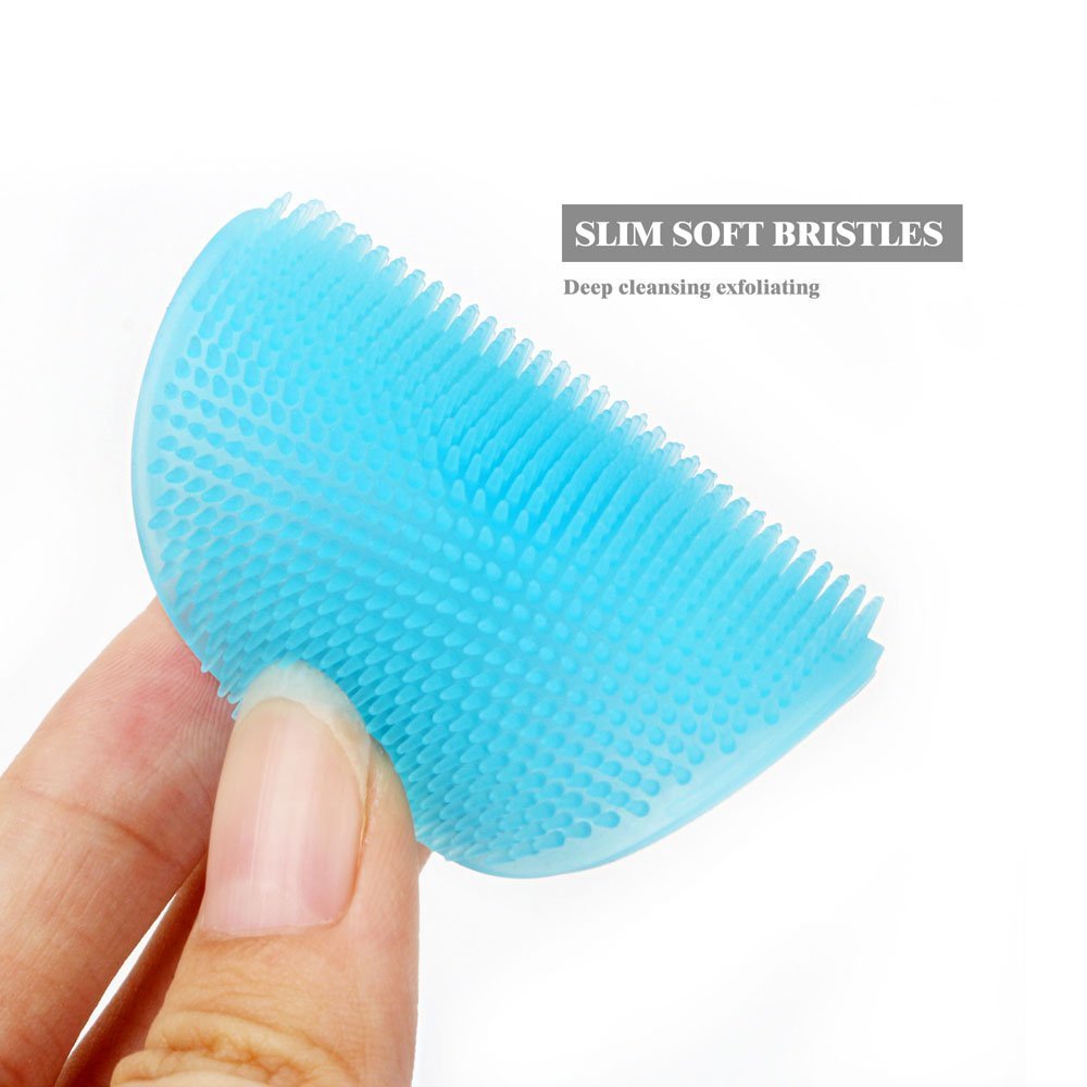 Gugzy® Facial Cleansing Pads, Soft Silicone Face Scrubbers Exfoliators Face Cleansing Tool, Perfect for Massage, Washing Pore Cleanser, Blackhead Removing, Exfoliating and Baby Shower (Pink + Blue)