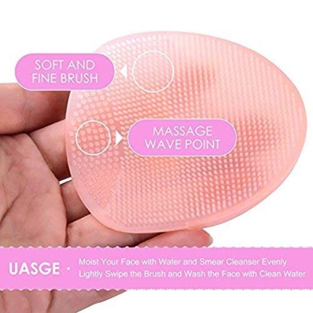 Gugzy® Facial Pore Cleansing Pads, Silicone Face Scrubbers Soft Exfoliators Cleansing Tool Massage Washing Pore Cleanser Blackhead Removing Baby Pet Shower (1, Green)