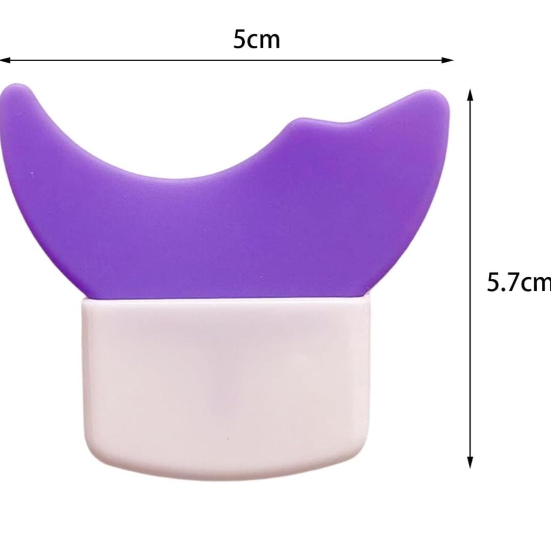 3 in 1 Multifunctional Eyelash Makeup Auxiliary Guard Tool, Applicator Guide Auxiliary Artifact Mascara Eyeliner Eye Shadow Painting Silicone Upper and Lower Bezel Tool (Pack of 1, White)