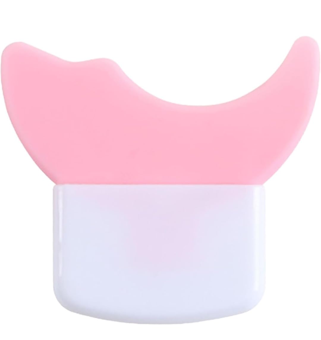 3 in 1 Multifunctional Eyelash Makeup Auxiliary Guard Tool, Applicator Guide Auxiliary Artifact Mascara Eyeliner Eye Shadow Painting Silicone Upper and Lower Bezel Tool (Pack of 1, White)