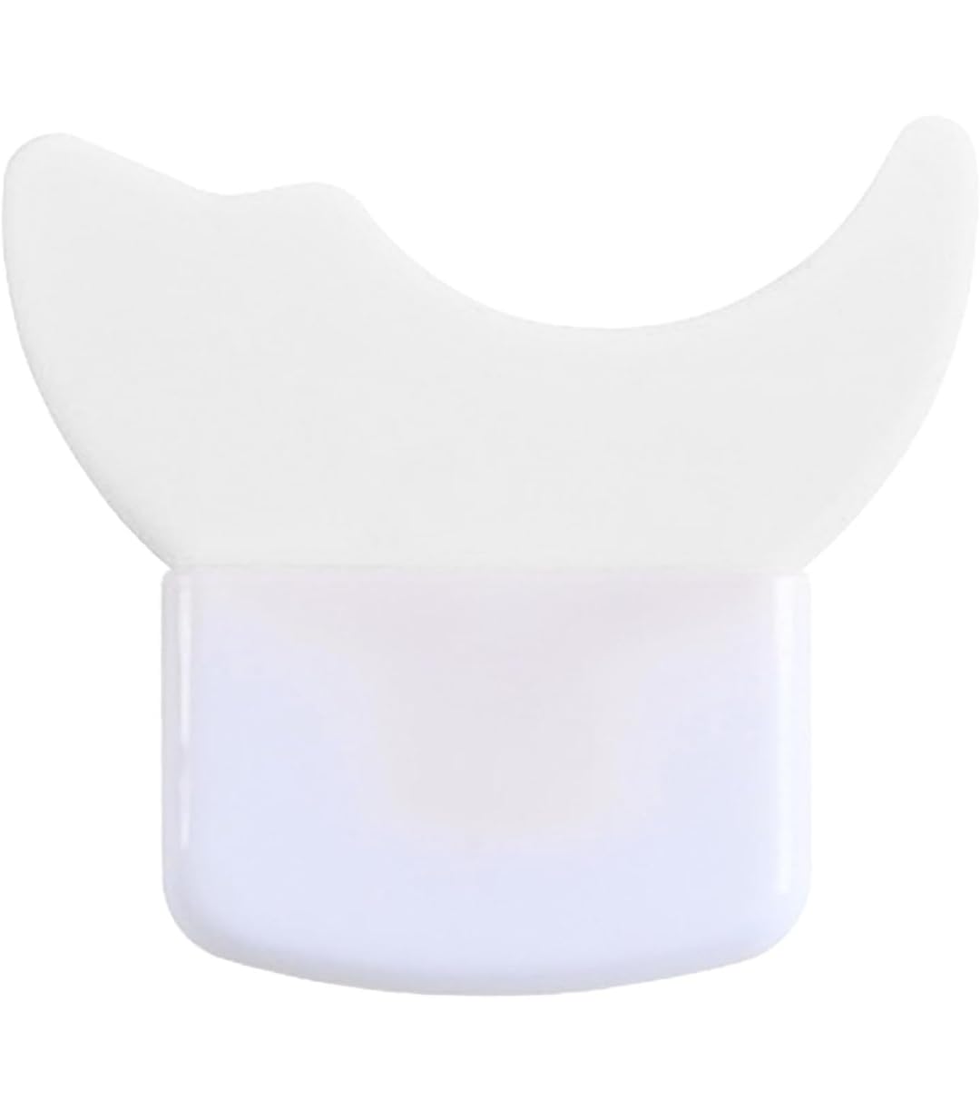 3 in 1 Multifunctional Eyelash Makeup Auxiliary Guard Tool, Applicator Guide Auxiliary Artifact Mascara Eyeliner Eye Shadow Painting Silicone Upper and Lower Bezel Tool (Pack of 1, White)