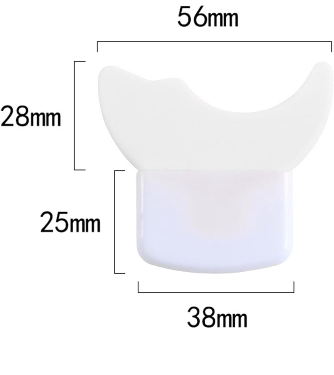 3 in 1 Multifunctional Eyelash Makeup Auxiliary Guard Tool, Applicator Guide Auxiliary Artifact Mascara Eyeliner Eye Shadow Painting Silicone Upper and Lower Bezel Tool (Pack of 1, White)