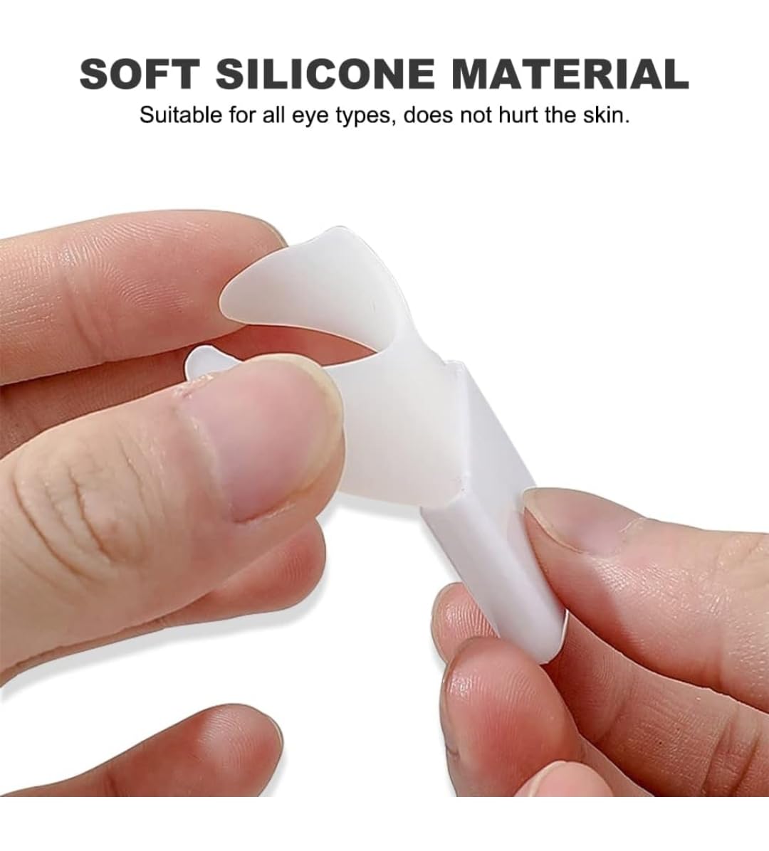 3 in 1 Multifunctional Eyelash Makeup Auxiliary Guard Tool, Applicator Guide Auxiliary Artifact Mascara Eyeliner Eye Shadow Painting Silicone Upper and Lower Bezel Tool (Pack of 1, White)