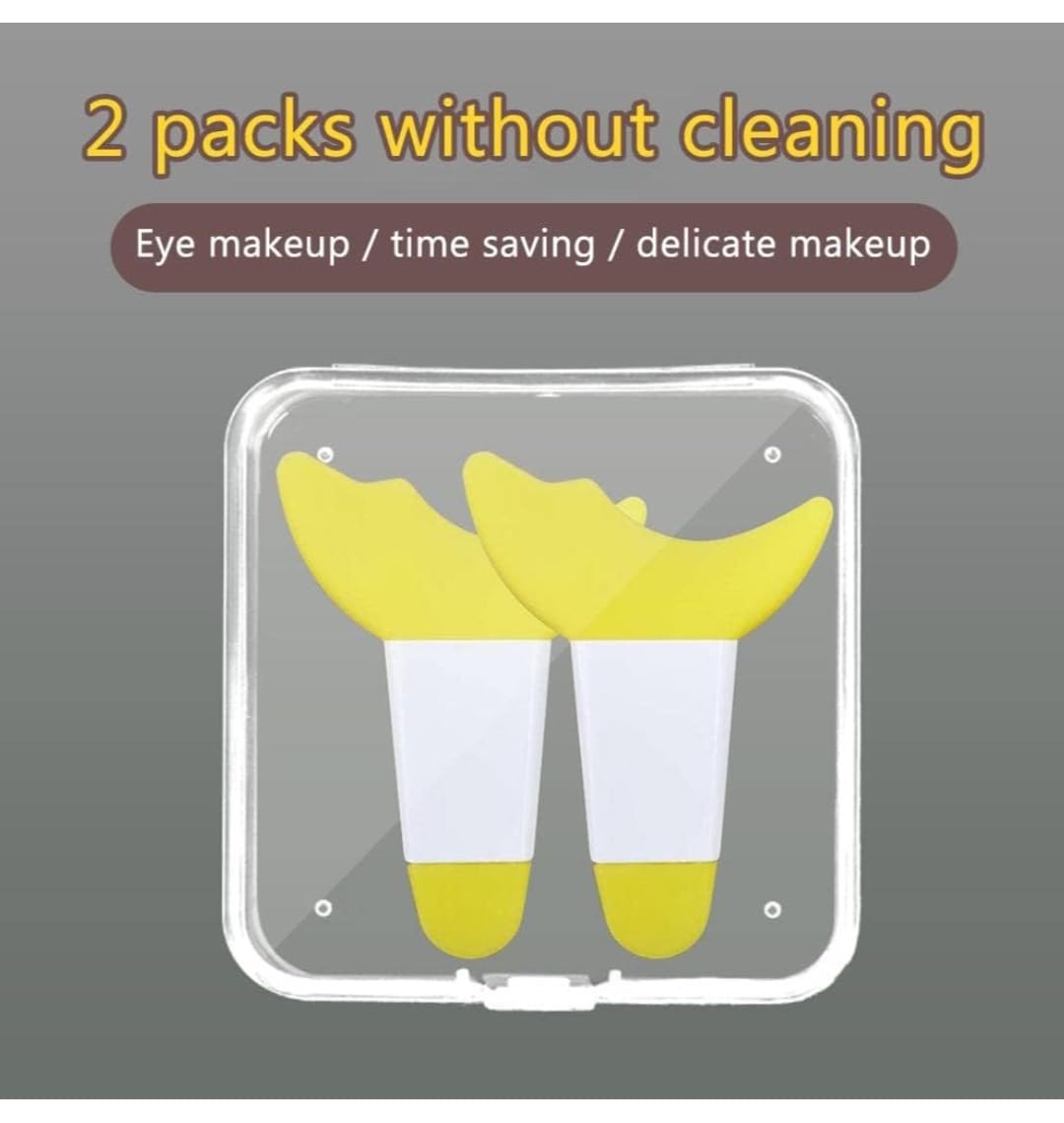 3 in 1 Multifunctional Eyelash Makeup Auxiliary Guard Tool, Applicator Guide Auxiliary Artifact Mascara Eyeliner Eye Shadow Painting Silicone Upper and Lower Bezel Tool (Pack of 1, White)