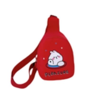 Cartoon Kids Chest Bag with Adjustable Straps - Playful and Practical Toddler Sling Bag (Blue)