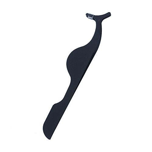 Gugzy® Siempre21 Stainless Steel False Eyelashes Extension Applicator Tool Fish Tail Clip Auxiliary Clip Tweezers Nipper Tool (1, Silver)