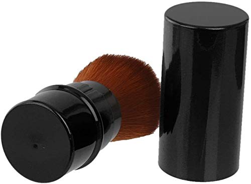 Gugzy Retractable Pro Beauty Kabuki Makeup Cosmetic Face Powder Foundation Blush Brush (Black)