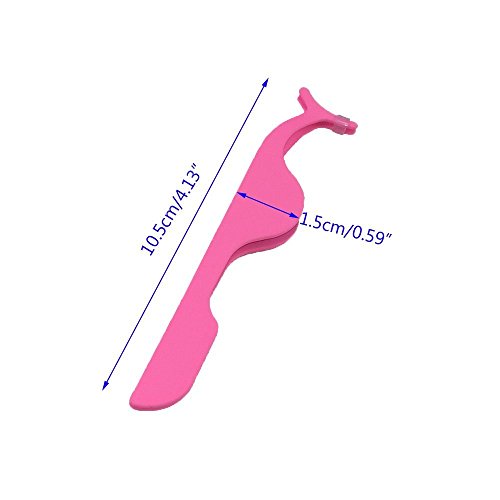 Gugzy® Siempre21 Stainless Steel False Eyelashes Extension Applicator Tool Fish Tail Clip Auxiliary Clip Tweezers Nipper Tool (1, Silver)