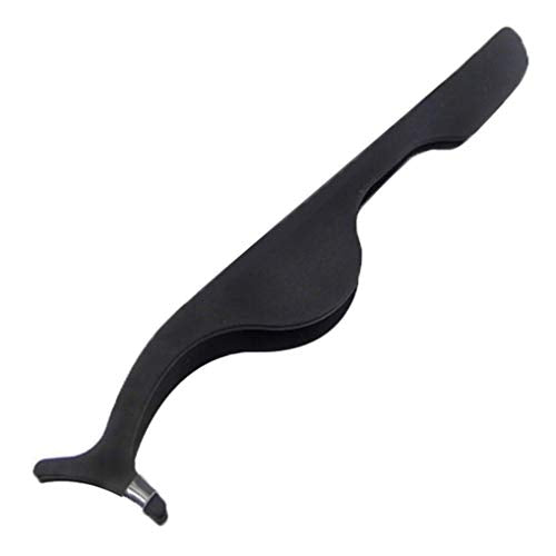 Gugzy® Siempre21 Stainless Steel False Eyelashes Extension Applicator Tool Fish Tail Clip Auxiliary Clip Tweezers Nipper Tool (1, Silver)