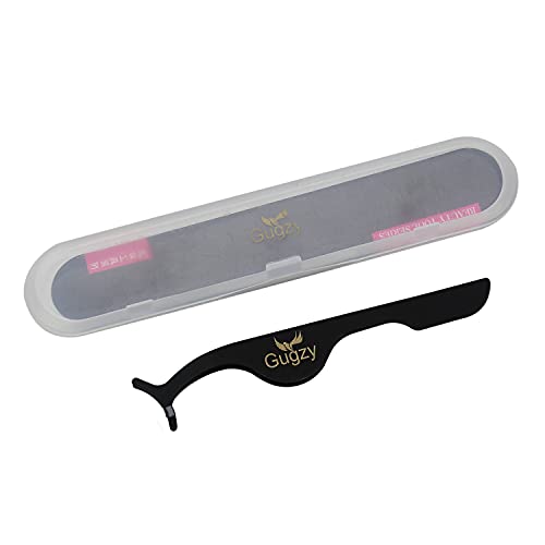 Gugzy® Siempre21 Stainless Steel False Eyelashes Extension Applicator Tool Fish Tail Clip Auxiliary Clip Tweezers Nipper Tool (1, Silver)