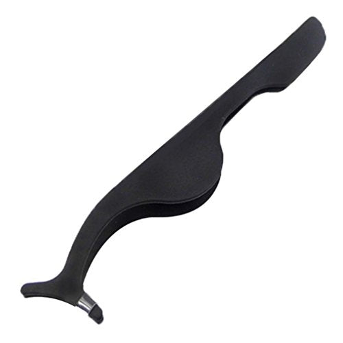 Gugzy® Siempre21 Stainless Steel False Eyelashes Extension Applicator Tool Fish Tail Clip Auxiliary Clip Tweezers Nipper Tool (1, Silver)