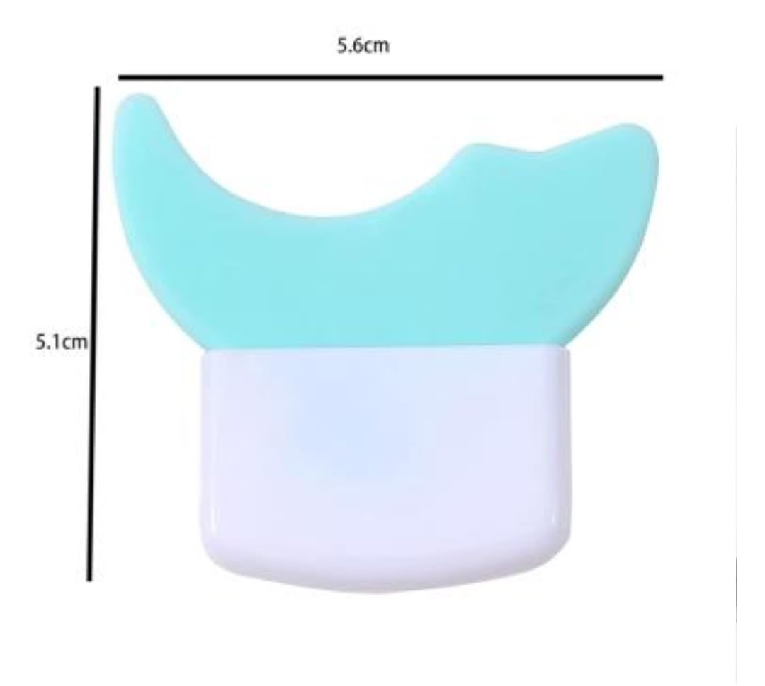 3 in 1 Multifunctional Eyelash Makeup Auxiliary Guard Tool, Applicator Guide Auxiliary Artifact Mascara Eyeliner Eye Shadow Painting Silicone Upper and Lower Bezel Tool (Pack of 1, White)