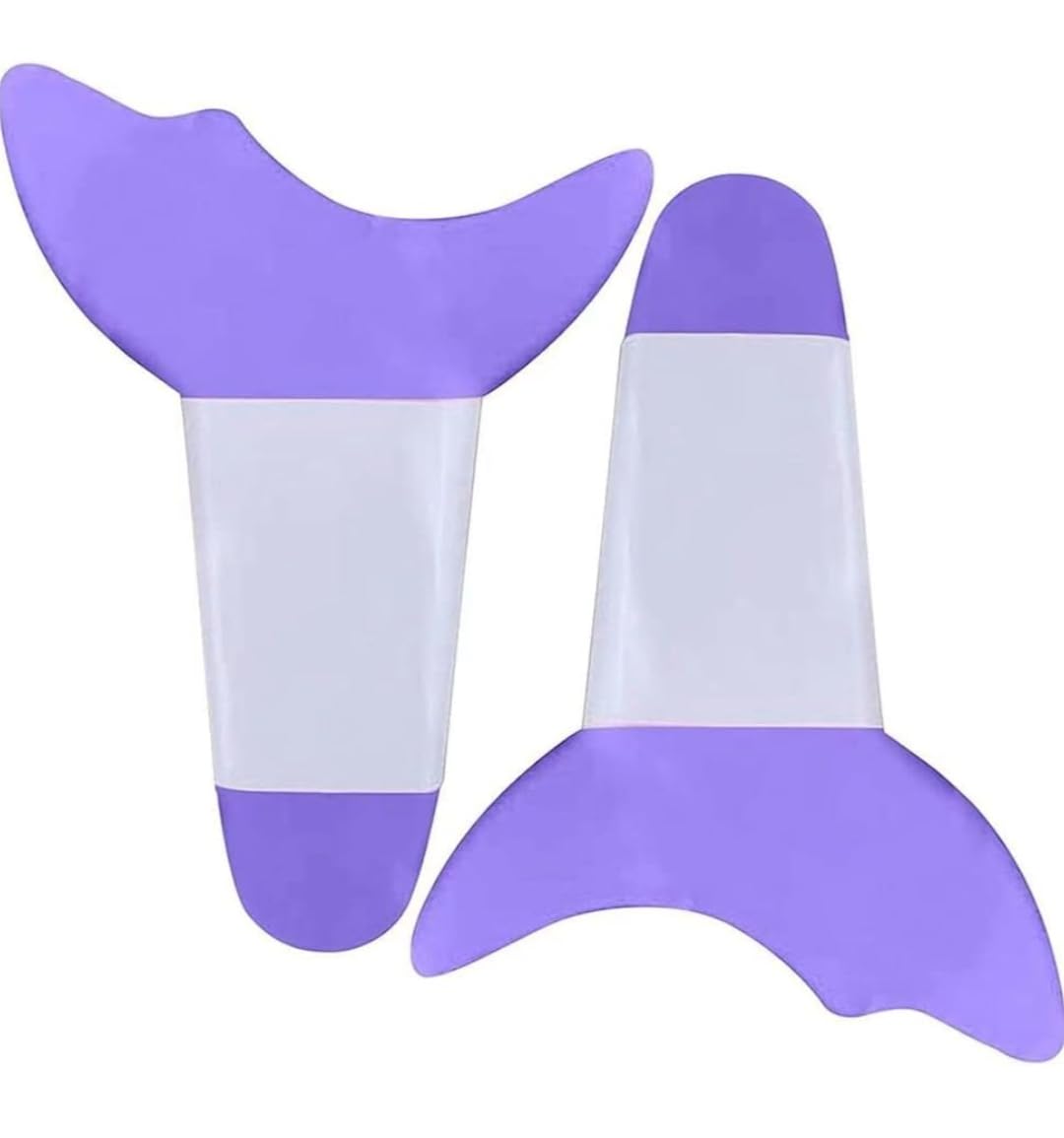 3 in 1 Multifunctional Eyelash Makeup Auxiliary Guard Tool, Applicator Guide Auxiliary Artifact Mascara Eyeliner Eye Shadow Painting Silicone Upper and Lower Bezel Tool (Pack of 1, White)