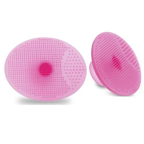 Gugzy® Facial Cleansing Pads, Soft Silicone Face Scrubbers Exfoliators Face Cleansing Tool, Perfect for Massage, Washing Pore Cleanser, Blackhead Removing, Exfoliating and Baby Shower (Pink + Blue)