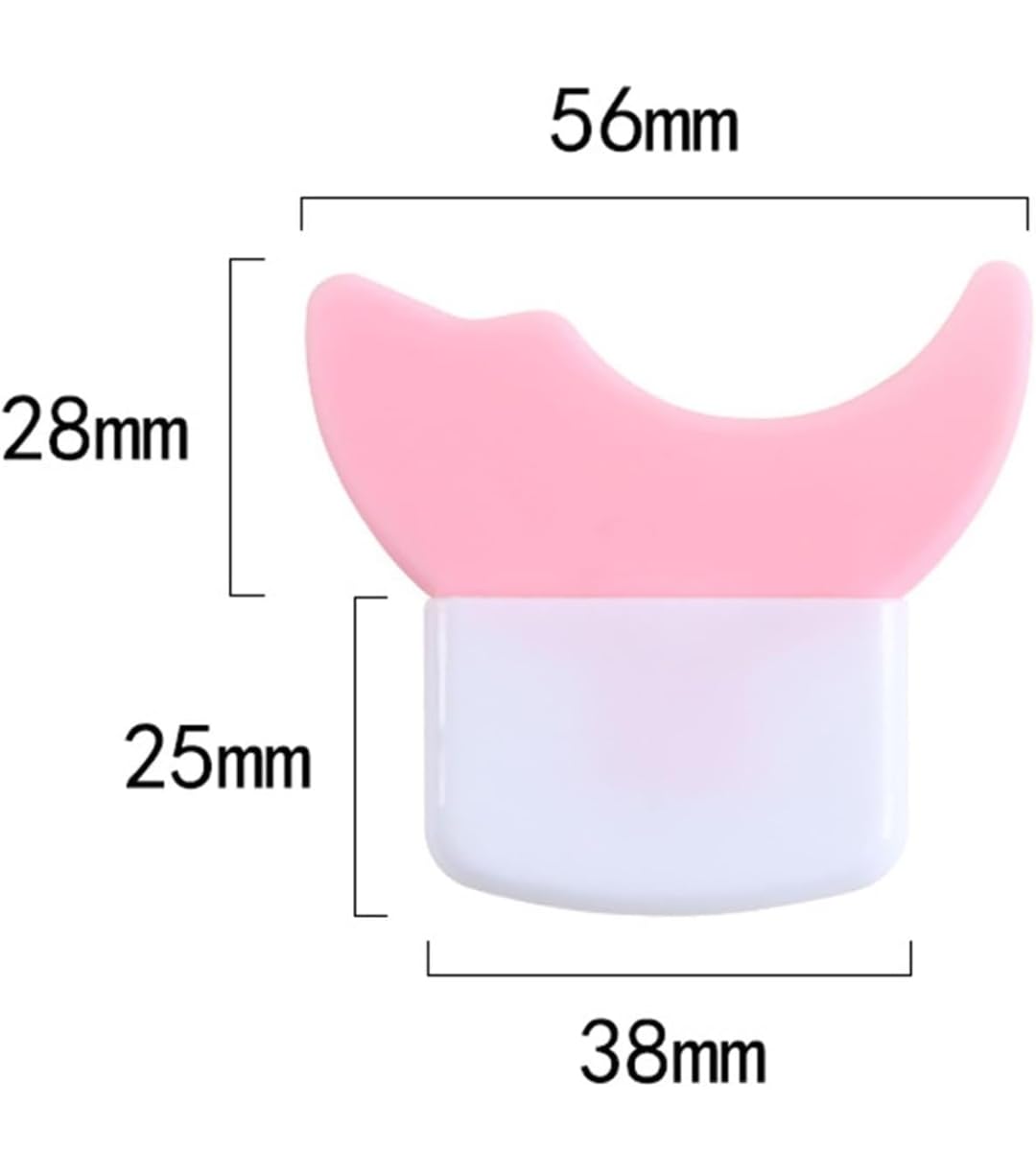 3 in 1 Multifunctional Eyelash Makeup Auxiliary Guard Tool, Applicator Guide Auxiliary Artifact Mascara Eyeliner Eye Shadow Painting Silicone Upper and Lower Bezel Tool (Pack of 1, White)