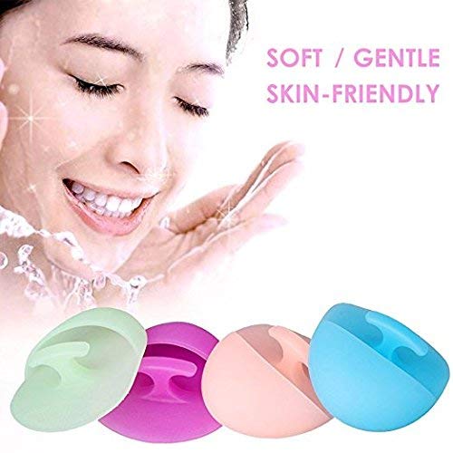 Gugzy® Facial Pore Cleansing Pads, Silicone Face Scrubbers Soft Exfoliators Cleansing Tool Massage Washing Pore Cleanser Blackhead Removing Baby Pet Shower (1, Green)
