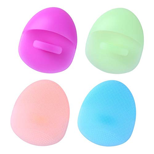 Gugzy® Facial Pore Cleansing Pads, Silicone Face Scrubbers Soft Exfoliators Cleansing Tool Massage Washing Pore Cleanser Blackhead Removing Baby Pet Shower (1, Green)