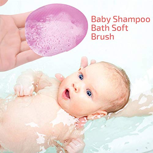 Gugzy® Facial Cleansing Pads, Soft Silicone Face Scrubbers Exfoliators Face Cleansing Tool, Perfect for Massage, Washing Pore Cleanser, Blackhead Removing, Exfoliating and Baby Shower (Pink + Blue)