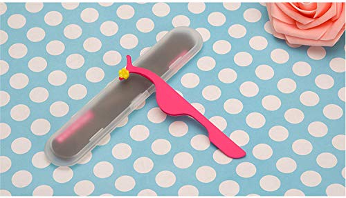 Gugzy® Siempre21 Stainless Steel False Eyelashes Extension Applicator Tool Fish Tail Clip Auxiliary Clip Tweezers Nipper Tool (1, Silver)