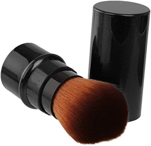 Gugzy Retractable Pro Beauty Kabuki Makeup Cosmetic Face Powder Foundation Blush Brush (Black)