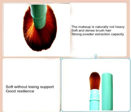 Gugzy Retractable Pro Beauty Kabuki Makeup Cosmetic Face Powder Foundation Blush Brush (Black)