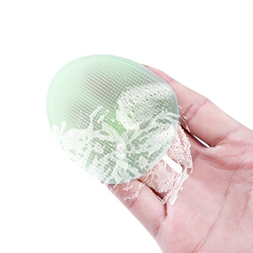 Gugzy® Facial Pore Cleansing Pads, Silicone Face Scrubbers Soft Exfoliators Cleansing Tool Massage Washing Pore Cleanser Blackhead Removing Baby Pet Shower (1, Green)