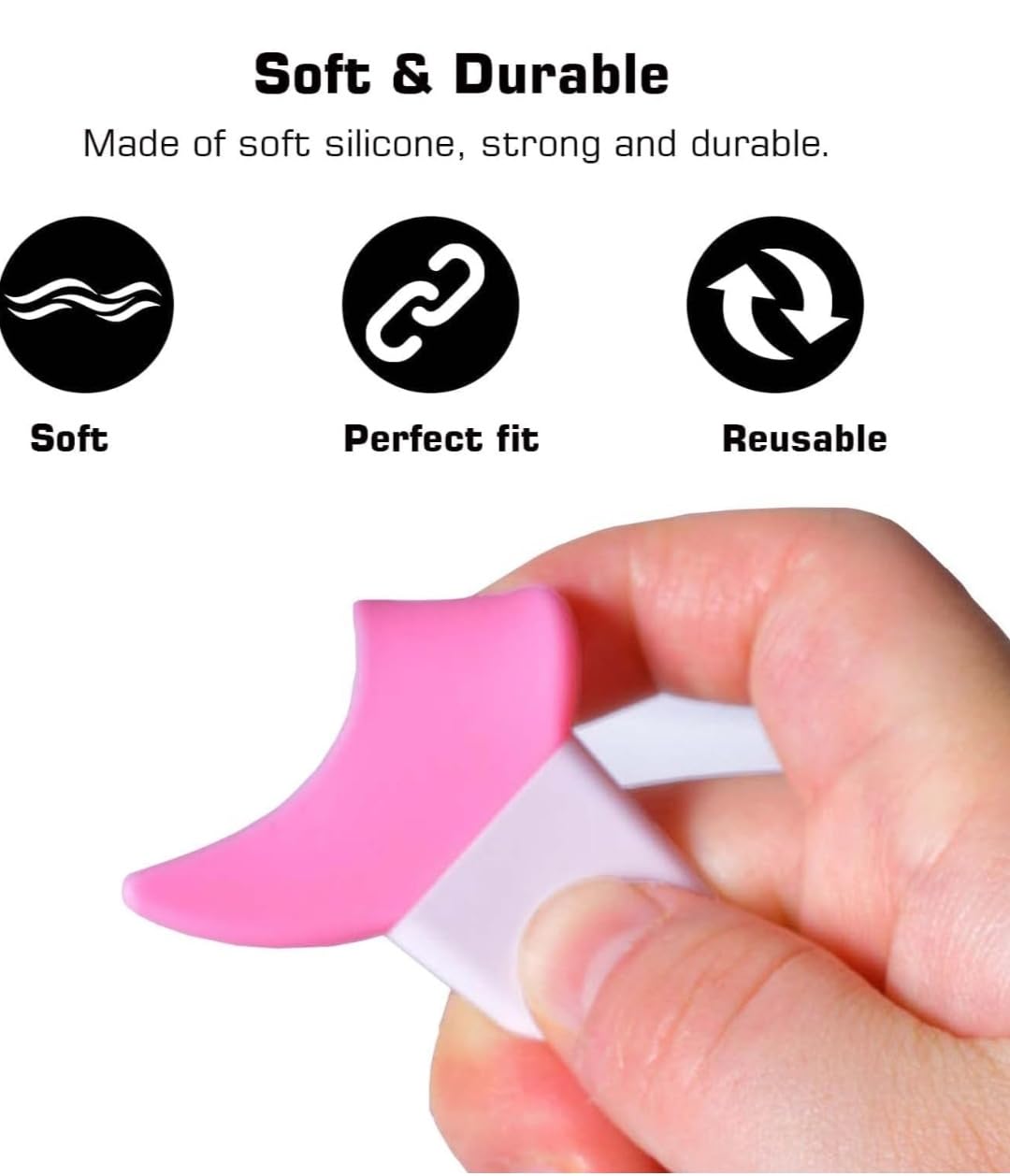 3 in 1 Multifunctional Eyelash Makeup Auxiliary Guard Tool, Applicator Guide Auxiliary Artifact Mascara Eyeliner Eye Shadow Painting Silicone Upper and Lower Bezel Tool (Pack of 1, White)