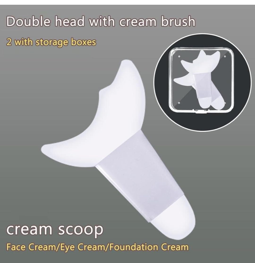 3 in 1 Multifunctional Eyelash Makeup Auxiliary Guard Tool, Applicator Guide Auxiliary Artifact Mascara Eyeliner Eye Shadow Painting Silicone Upper and Lower Bezel Tool (Pack of 1, White)