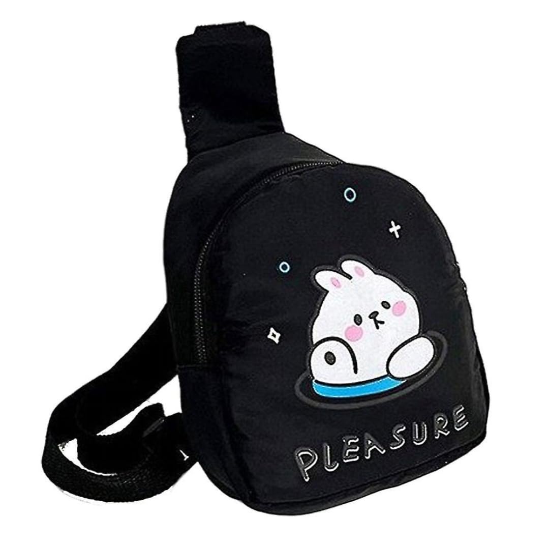 Cartoon Kids Chest Bag with Adjustable Straps - Playful and Practical Toddler Sling Bag (Blue)