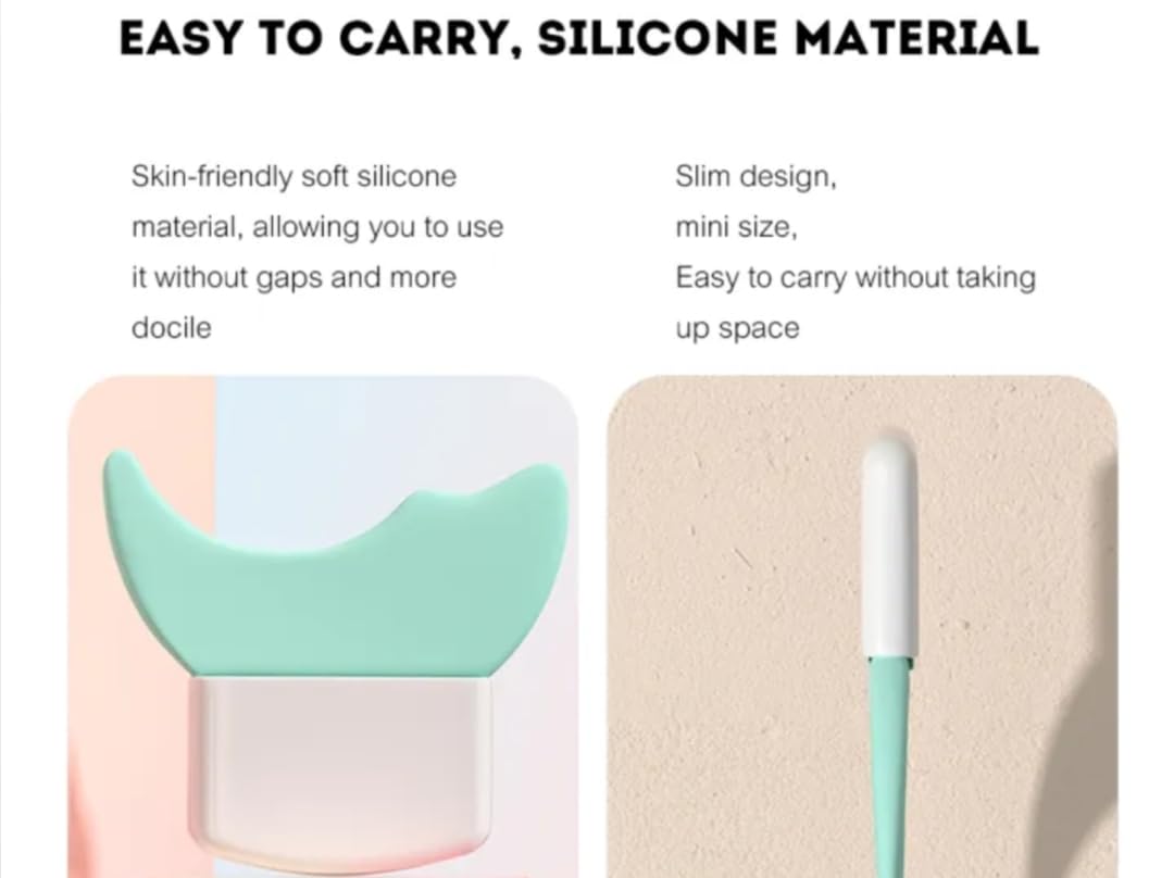 3 in 1 Multifunctional Eyelash Makeup Auxiliary Guard Tool, Applicator Guide Auxiliary Artifact Mascara Eyeliner Eye Shadow Painting Silicone Upper and Lower Bezel Tool (Pack of 1, White)