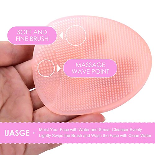 Gugzy® Facial Pore Cleansing Pads, Silicone Face Scrubbers Soft Exfoliators Cleansing Tool Massage Washing Pore Cleanser Blackhead Removing Baby Pet Shower (1, Green)