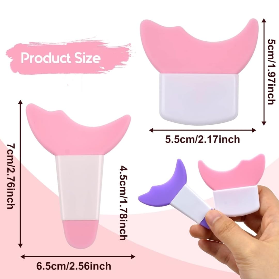 3 in 1 Multifunctional Eyelash Makeup Auxiliary Guard Tool, Applicator Guide Auxiliary Artifact Mascara Eyeliner Eye Shadow Painting Silicone Upper and Lower Bezel Tool (Pack of 1, White)