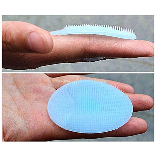 Gugzy® Facial Cleansing Pads, Soft Silicone Face Scrubbers Exfoliators Face Cleansing Tool, Perfect for Massage, Washing Pore Cleanser, Blackhead Removing, Exfoliating and Baby Shower (Pink + Blue)