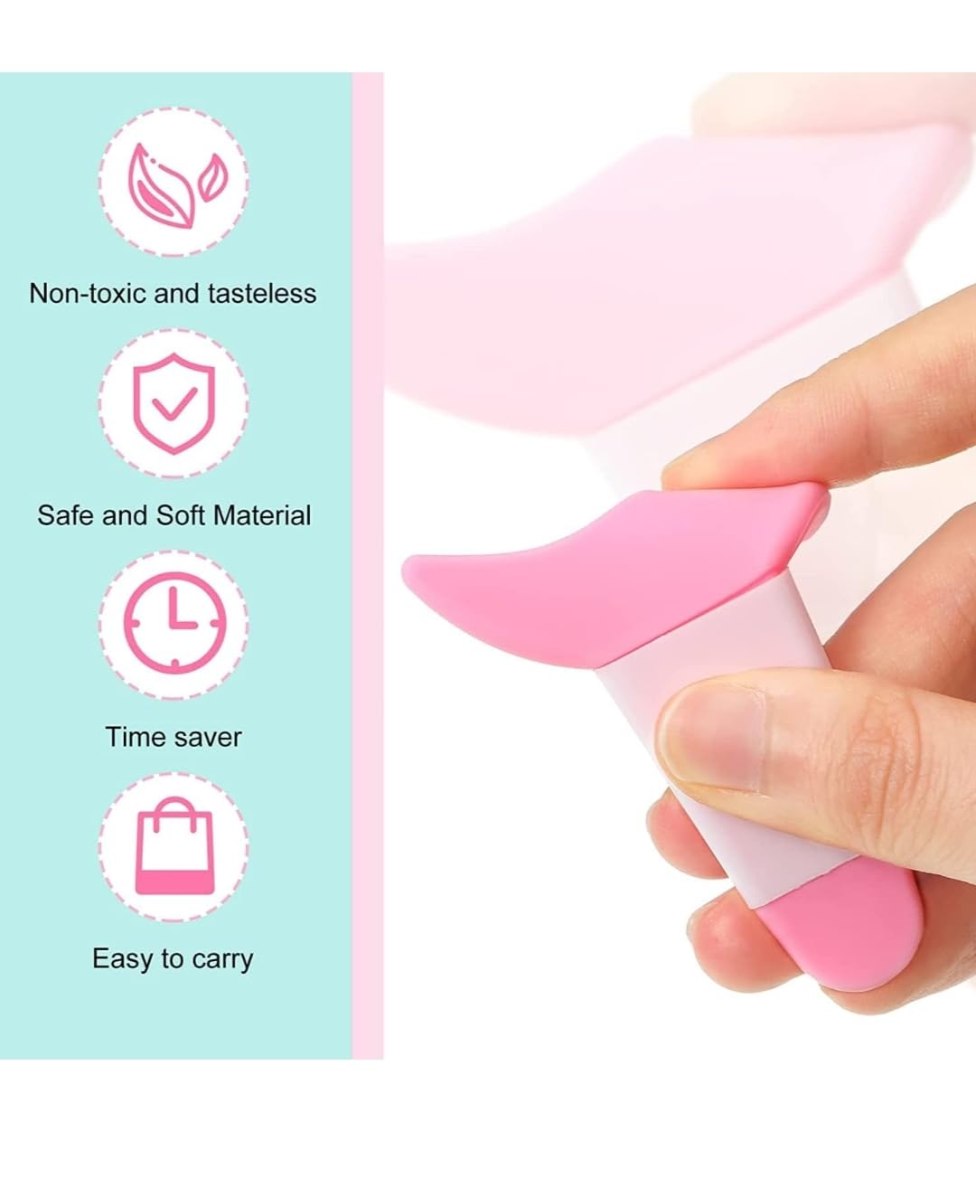 3 in 1 Multifunctional Eyelash Makeup Auxiliary Guard Tool, Applicator Guide Auxiliary Artifact Mascara Eyeliner Eye Shadow Painting Silicone Upper and Lower Bezel Tool (Pack of 1, White)