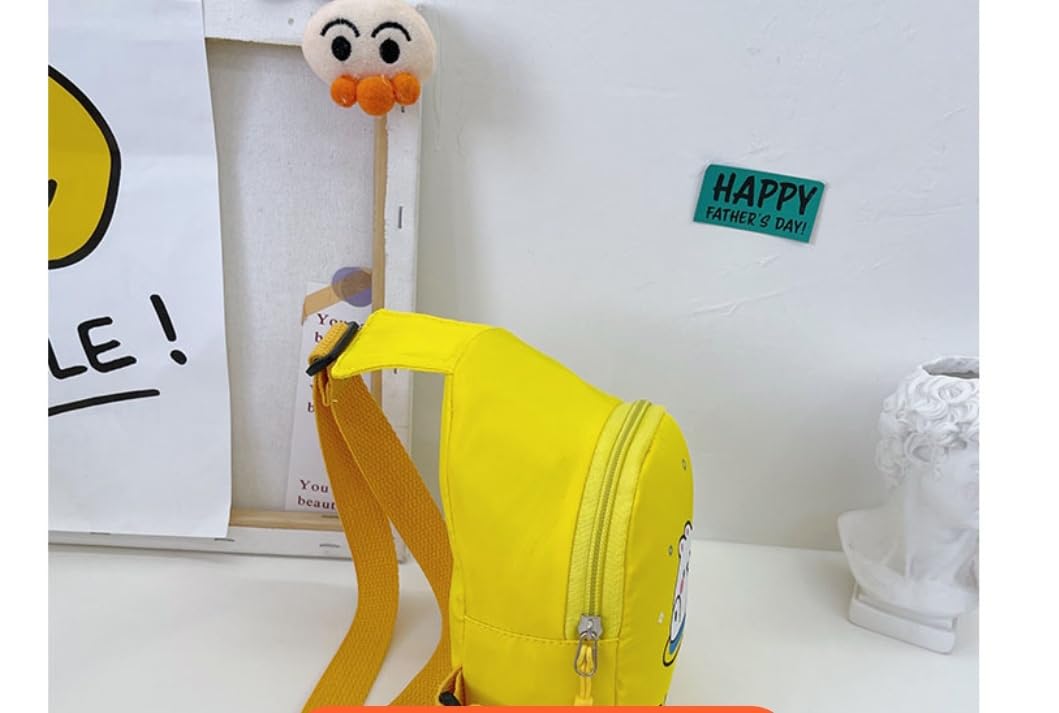 Cartoon Kids Chest Bag with Adjustable Straps - Playful and Practical Toddler Sling Bag (Blue)