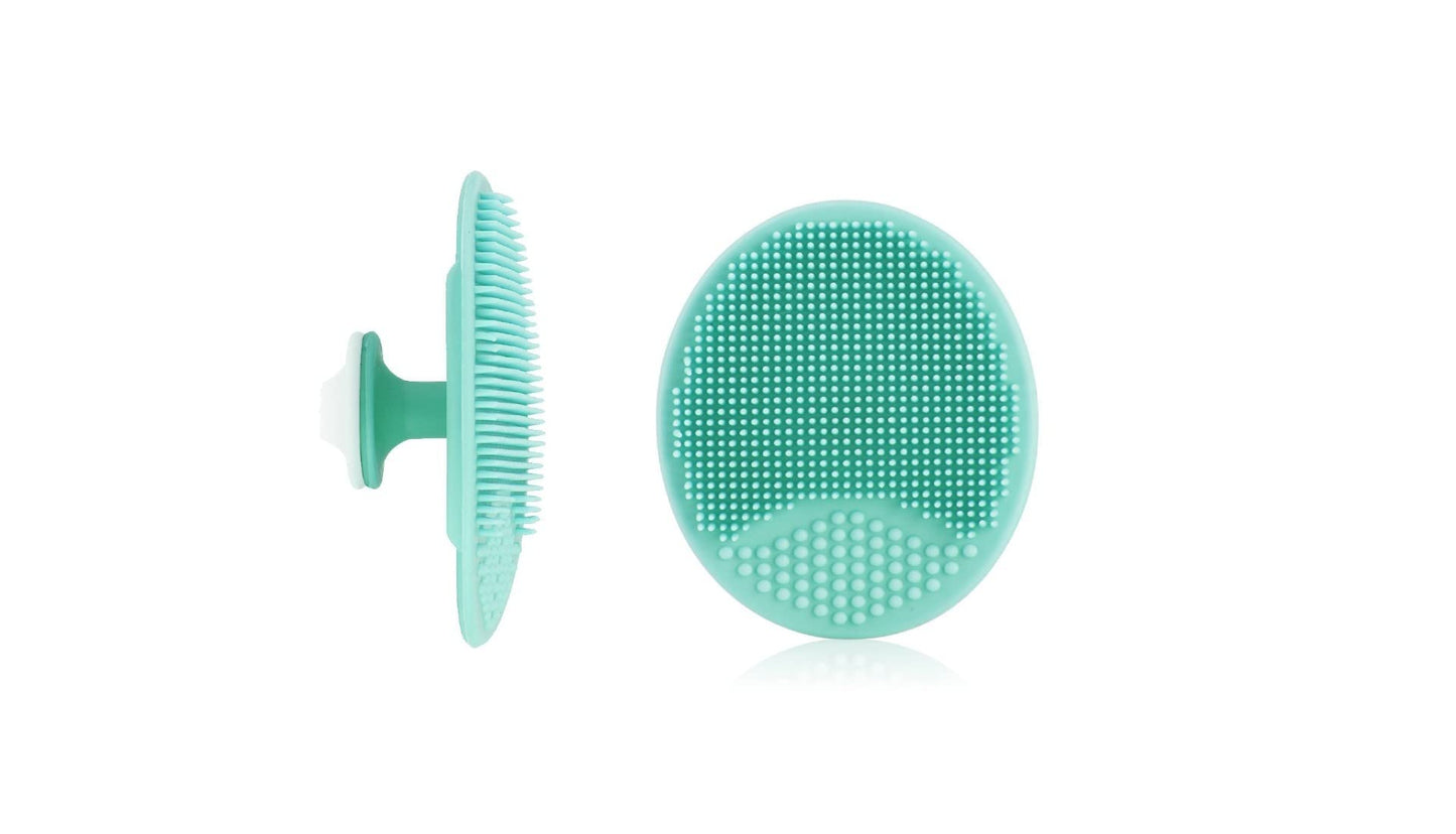 Gugzy® Facial Cleansing Pads, Soft Silicone Face Scrubbers Exfoliators Face Cleansing Tool, Perfect for Massage, Washing Pore Cleanser, Blackhead Removing, Exfoliating and Baby Shower (Pink + Blue)