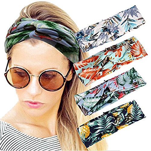Gugzy Cotton Head Bands Twisted Head Wrap Yoga Hair Accessories for Women and Girls (Style 5) Multicolor