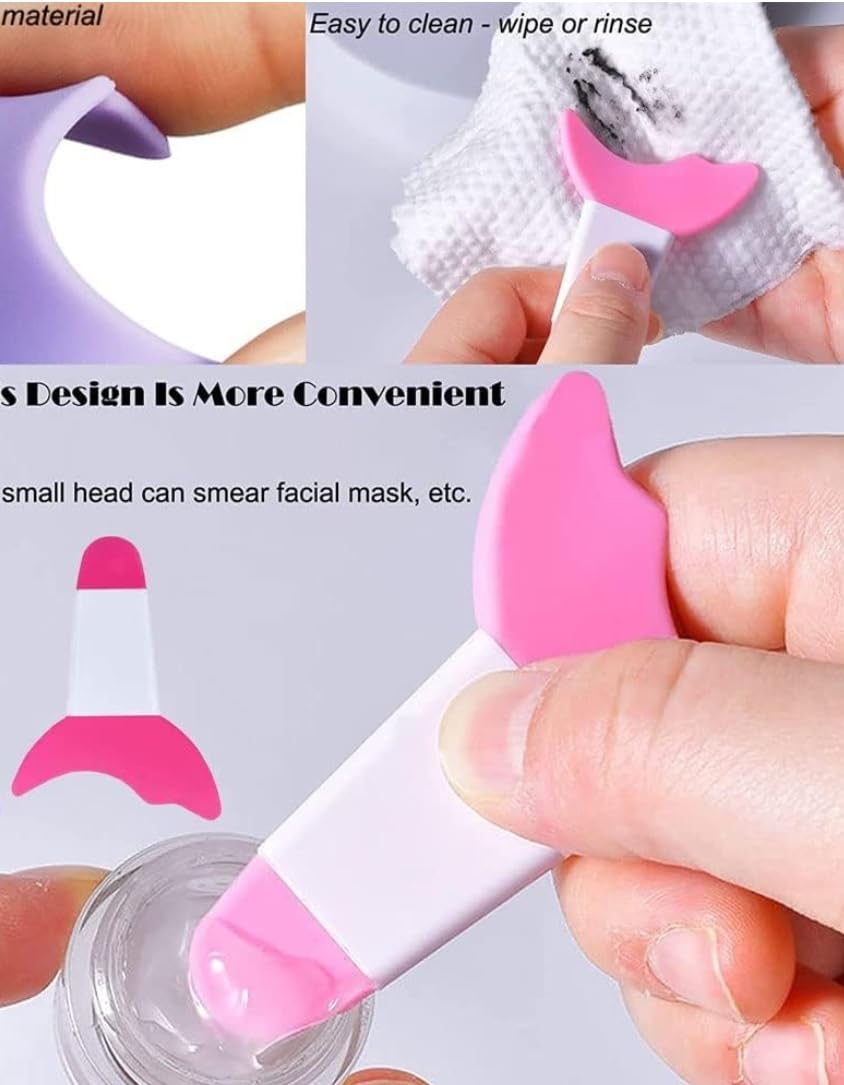 3 in 1 Multifunctional Eyelash Makeup Auxiliary Guard Tool, Applicator Guide Auxiliary Artifact Mascara Eyeliner Eye Shadow Painting Silicone Upper and Lower Bezel Tool (Pack of 1, White)